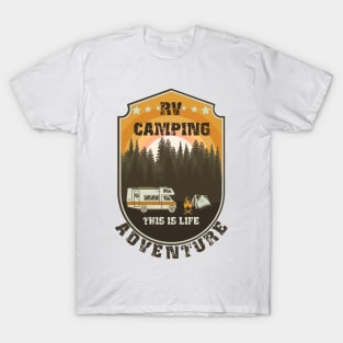 RV Camping Life vintage funny quote, funny retro RV camping T-Shirt